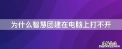 为什么智慧团建在电脑上打不开