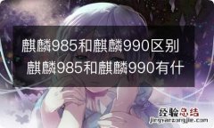 麒麟985和麒麟990区别 麒麟985和麒麟990有什么不同