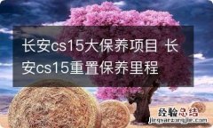 长安cs15大保养项目 长安cs15重置保养里程