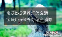 宝沃bx5保养灯怎么消 宝沃bx5保养灯怎么消除