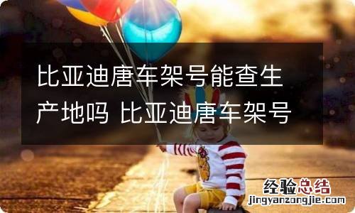 比亚迪唐车架号能查生产地吗 比亚迪唐车架号能查生产地吗是哪里