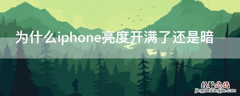 为什么iPhone亮度开满了还是暗