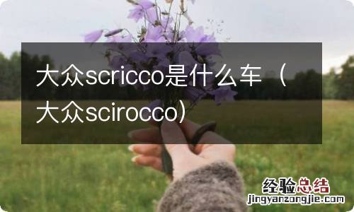 大众scirocco 大众scricco是什么车