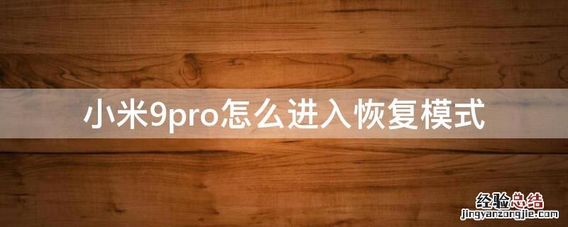 小米9pro怎么进入恢复模式 小米9pro怎么设置返回键