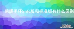 荣耀手环5nfc版和标准版有什么区别