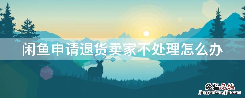 闲鱼申请退货卖家不处理怎么办