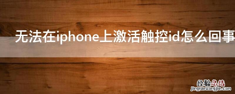 无法在iPhone上激活触控id怎么回事