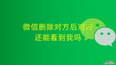 微信删除对方后对方还能看到我吗