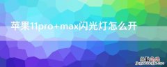 iPhone11pro max闪光灯怎么开