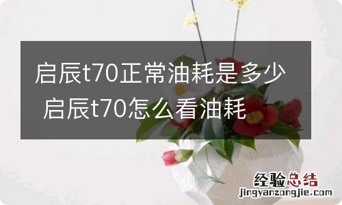 启辰t70正常油耗是多少 启辰t70怎么看油耗