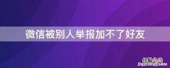 微信被别人举报加不了好友