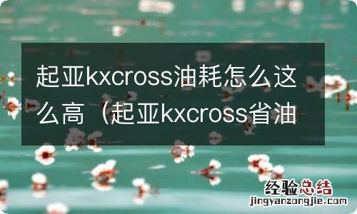 起亚kxcross省油吗 起亚kxcross油耗怎么这么高