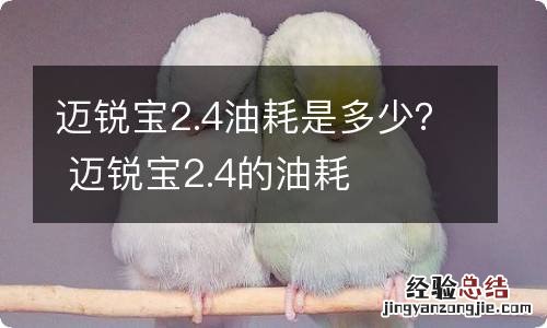 迈锐宝2.4油耗是多少？ 迈锐宝2.4的油耗