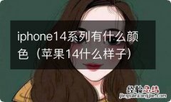 苹果14什么样子 iphone14系列有什么颜色