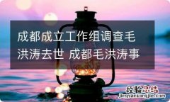 成都成立工作组调查毛洪涛去世 成都毛洪涛事件始末