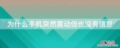 为什么手机突然震动但也没有信息