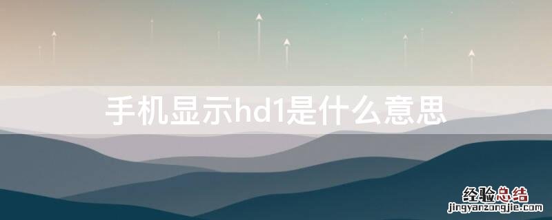 手机显示hd1是什么意思