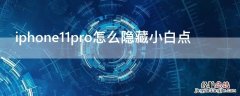 iPhone11pro怎么隐藏小白点 iphone12pro小白点怎么打开