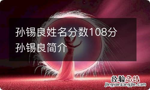 孙锡良姓名分数108分 孙锡良简介