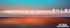 supportassist os recovery是什么意思