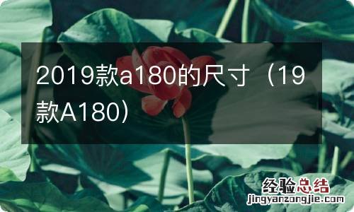 19款A180 2019款a180的尺寸