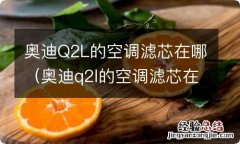 奥迪q2l的空调滤芯在哪里 奥迪Q2L的空调滤芯在哪