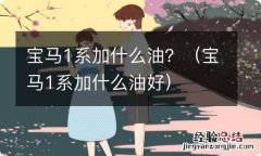 宝马1系加什么油好 宝马1系加什么油？