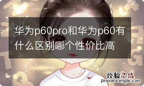 华为p60pro和华为p60有什么区别哪个性价比高 对比分析