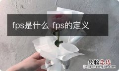 fps是什么 fps的定义