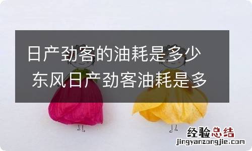 日产劲客的油耗是多少 东风日产劲客油耗是多少