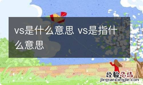 vs是什么意思 vs是指什么意思