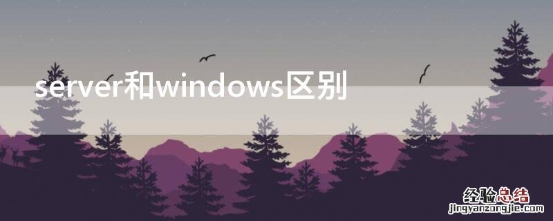 server和windows区别