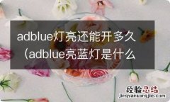 adblue亮蓝灯是什么意思 adblue灯亮还能开多久