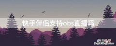 快手伴侣支持obs直播吗 快手伴侣支持obs直播吗