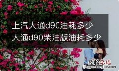 上汽大通d90油耗多少 大通d90柴油版油耗多少