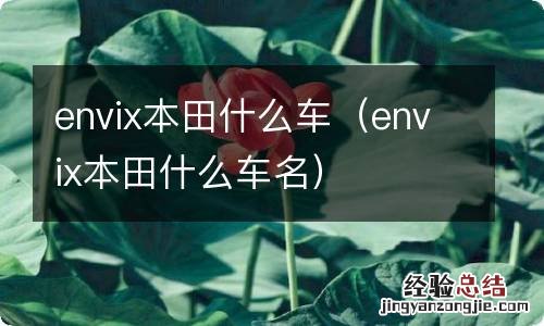 envix本田什么车名 envix本田什么车