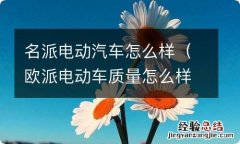 欧派电动车质量怎么样 名派电动汽车怎么样