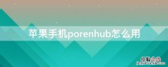 iPhone手机porenhub怎么用