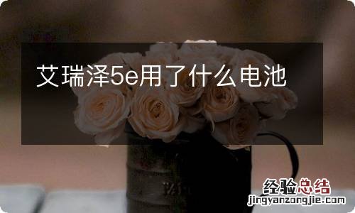艾瑞泽5e用了什么电池