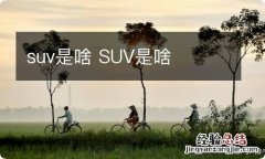 suv是啥 SUV是啥