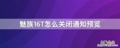 魅族16T怎么关闭通知预览 魅族显示通知预览