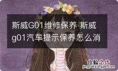 斯威G01维修保养 斯威g01汽车提示保养怎么消除