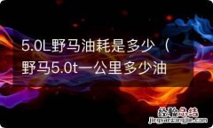 野马5.0t一公里多少油钱 5.0L野马油耗是多少