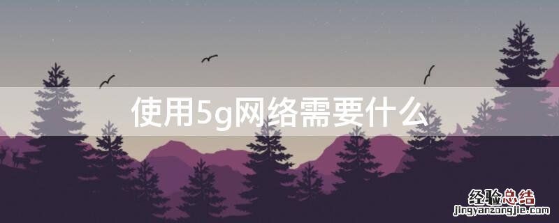 使用5g网络需要什么