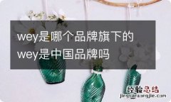 wey是哪个品牌旗下的 wey是中国品牌吗