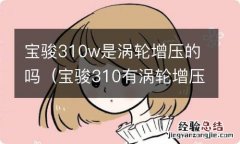 宝骏310有涡轮增压吗 宝骏310w是涡轮增压的吗