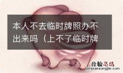 上不了临时牌照怎么办 本人不去临时牌照办不出来吗