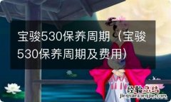 宝骏530保养周期及费用 宝骏530保养周期