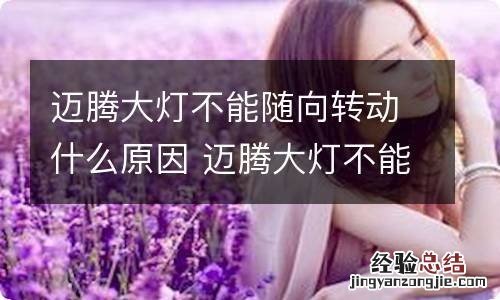 迈腾大灯不能随向转动什么原因 迈腾大灯不能随向转动什么原因呢