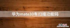 华为mate30有扫描功能吗